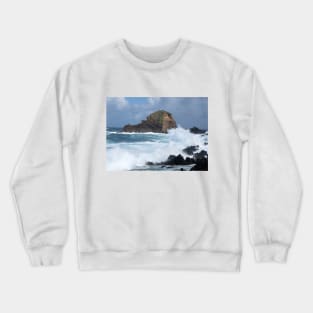 Looking out towards the Atlantic Ocean from Porto Moniz Crewneck Sweatshirt